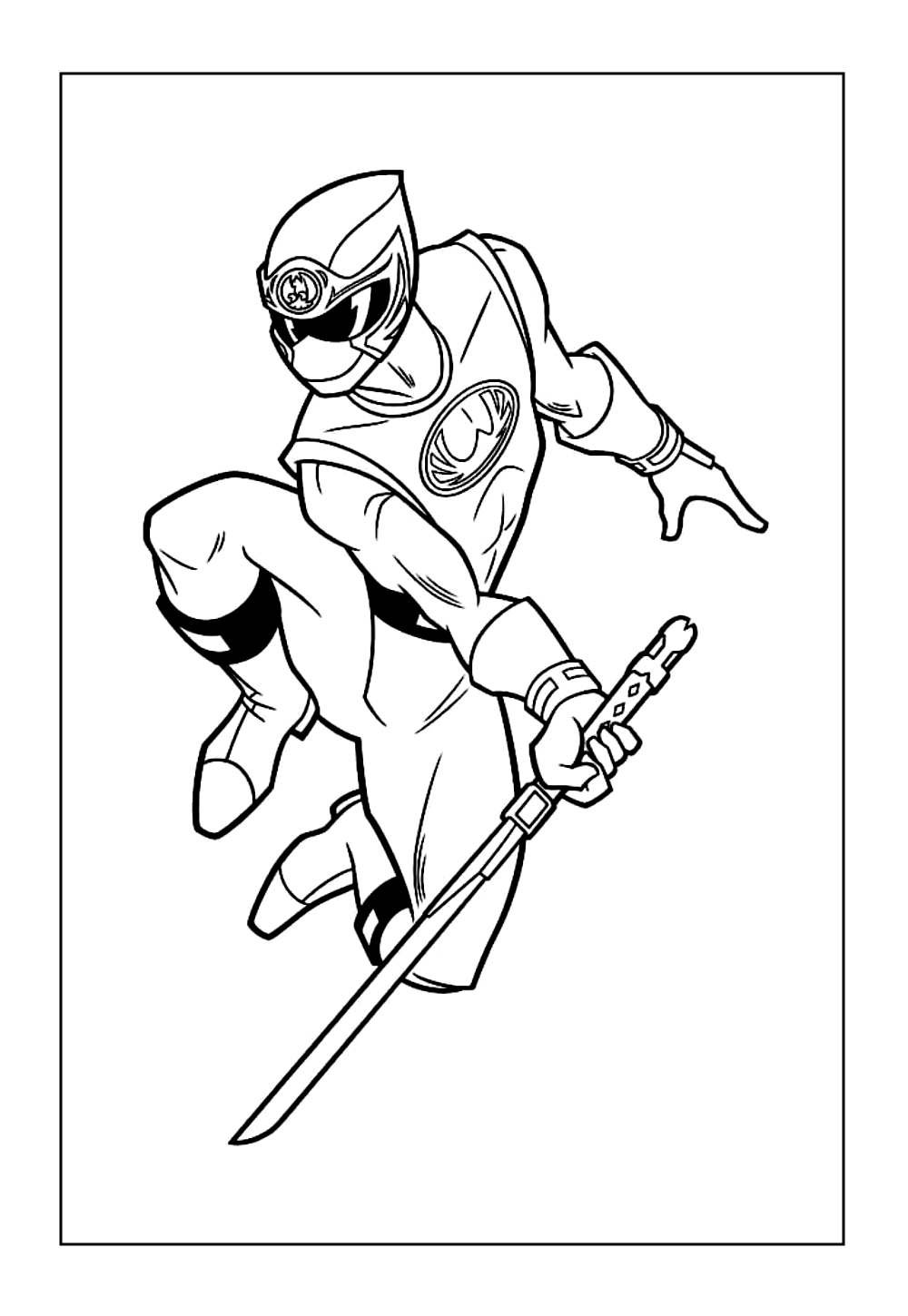 Desenho do Power Ranger Vermelho