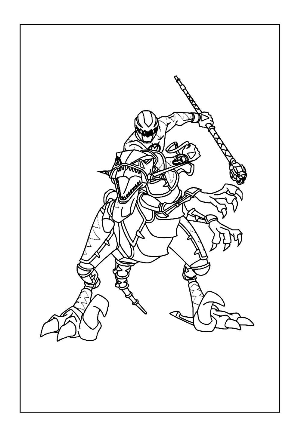 Desenho do Power Ranger Vermelho