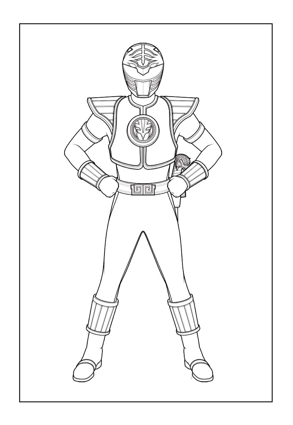 Desenho do Power Ranger Vermelho para pintar
