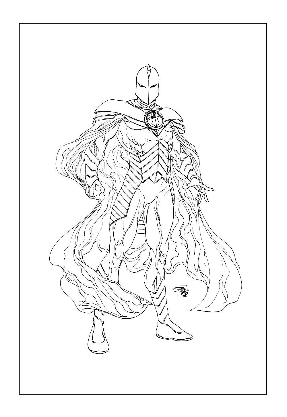 Desenho do Super-herói Senhor Destino para colorir