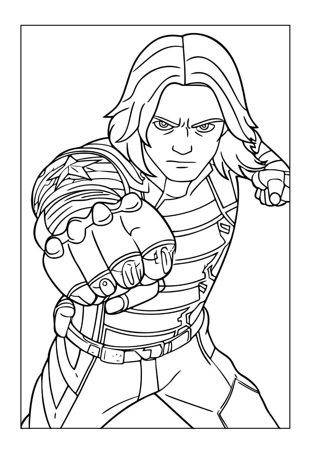 Desenho do Soldado Invernal para colorir