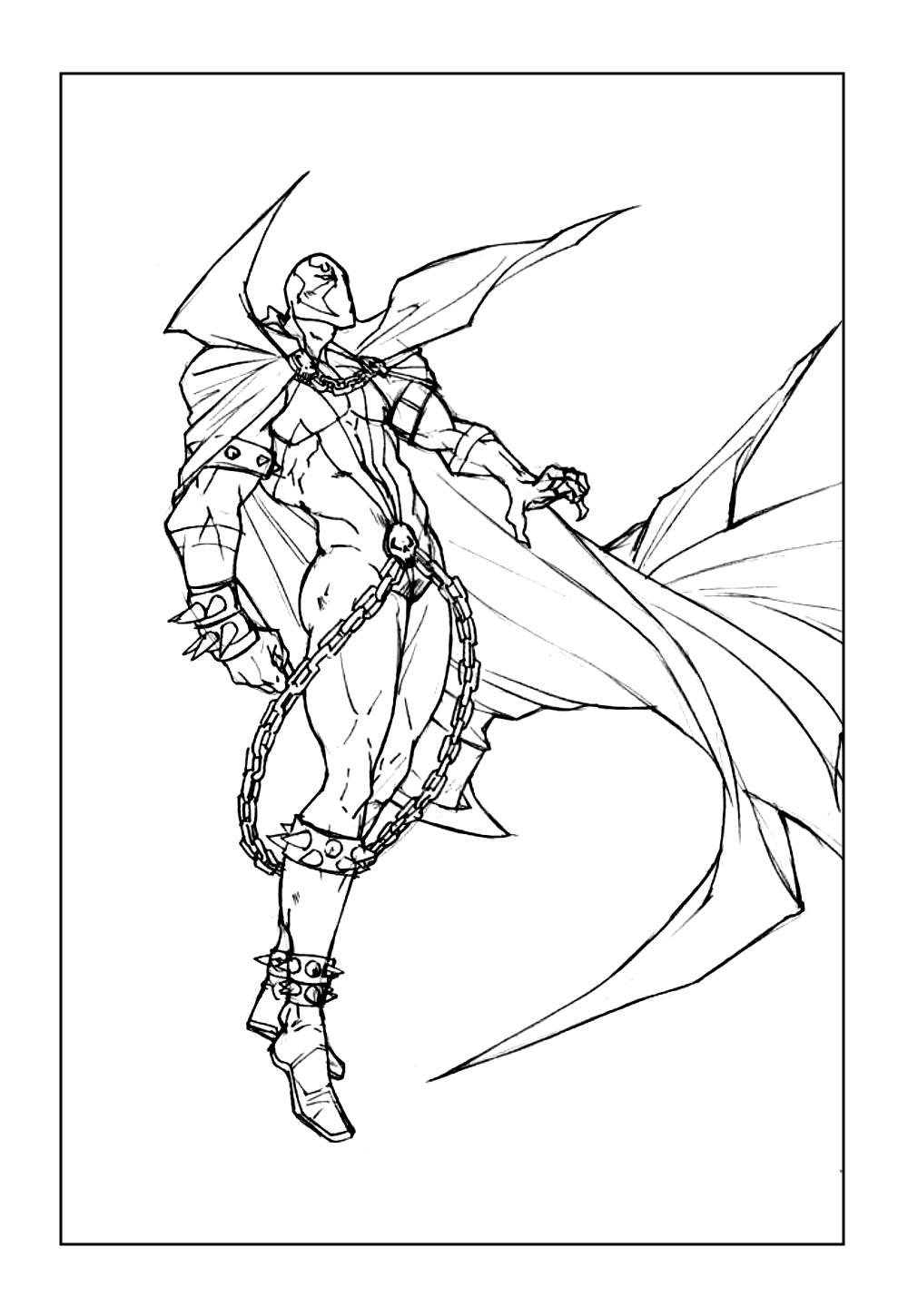 Desenho do Spawn para colorir