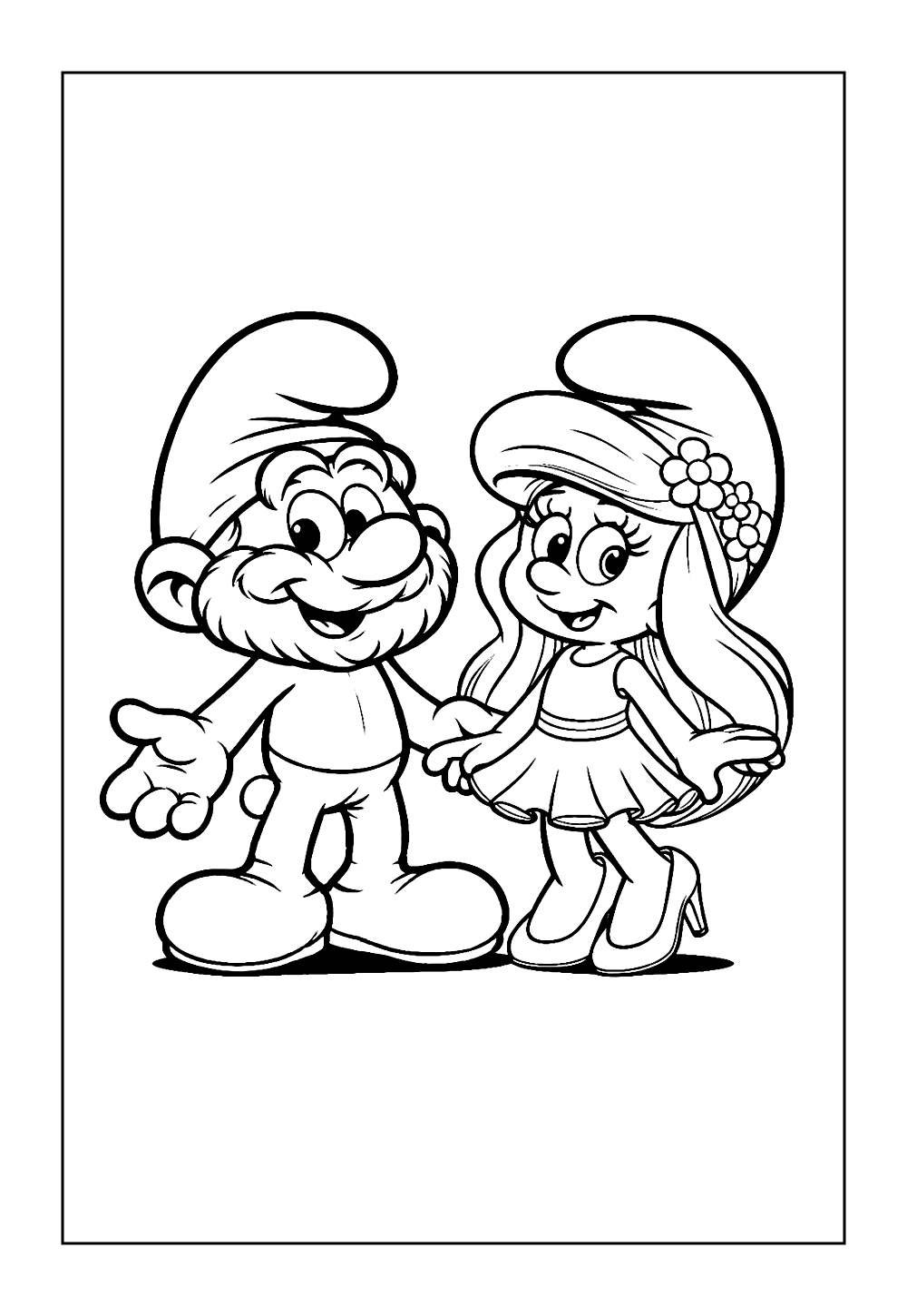 Smurfette dos Smurfs para pintar