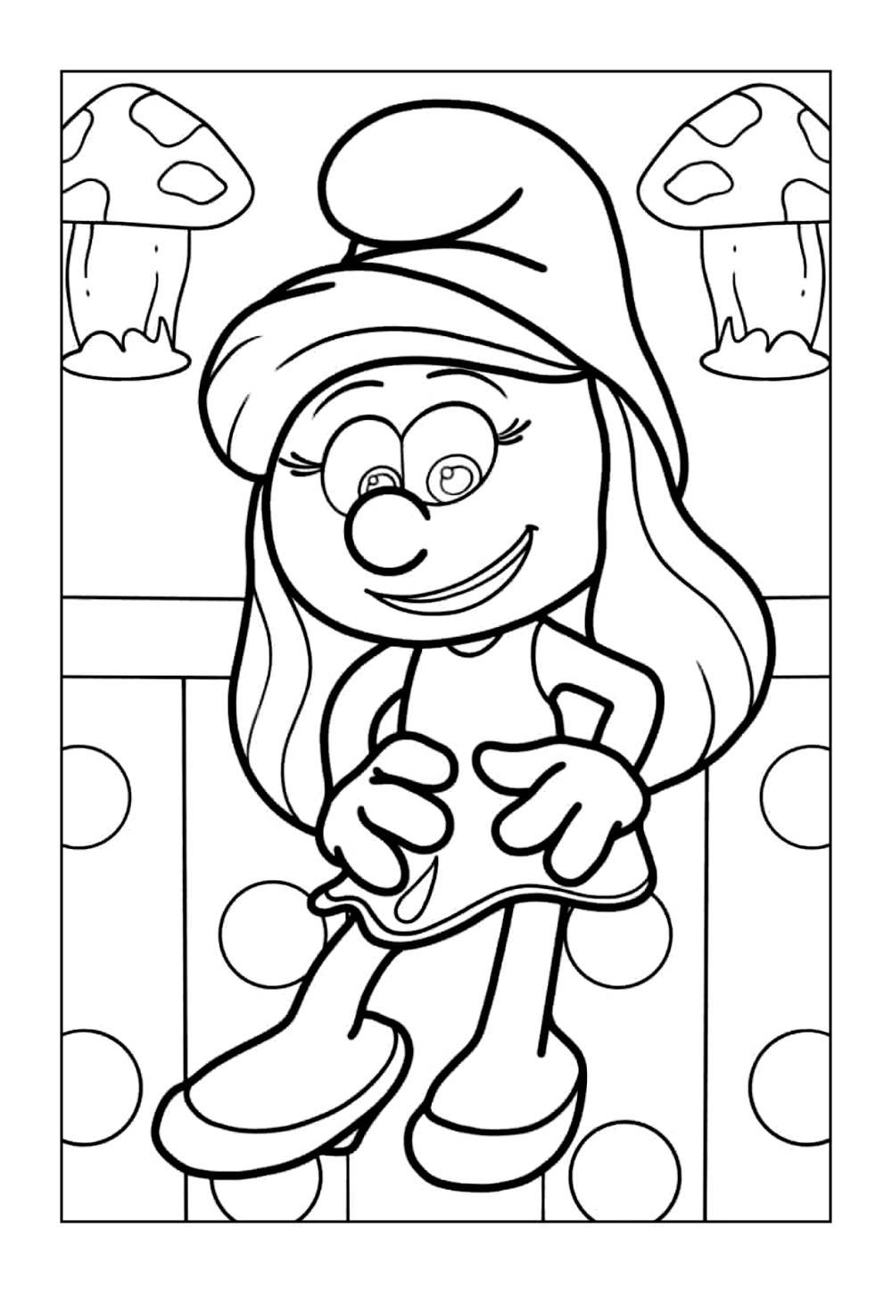 Smurfette para colorir