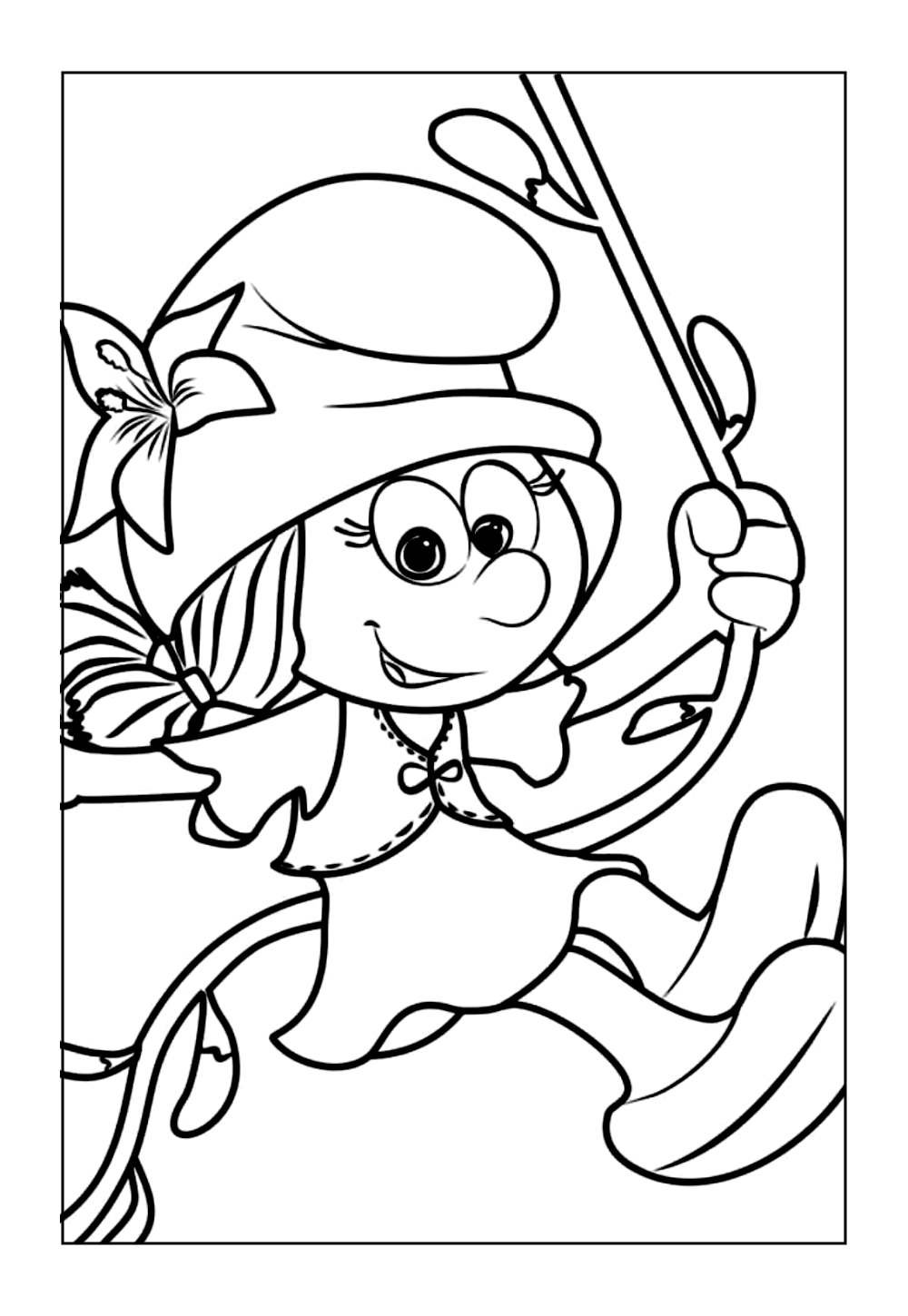 Smurfette dos Smurfs para colorir