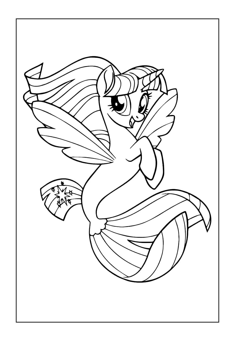 Desenho da Twilight Sparkle do Meu Pequeno Pônei para colorir