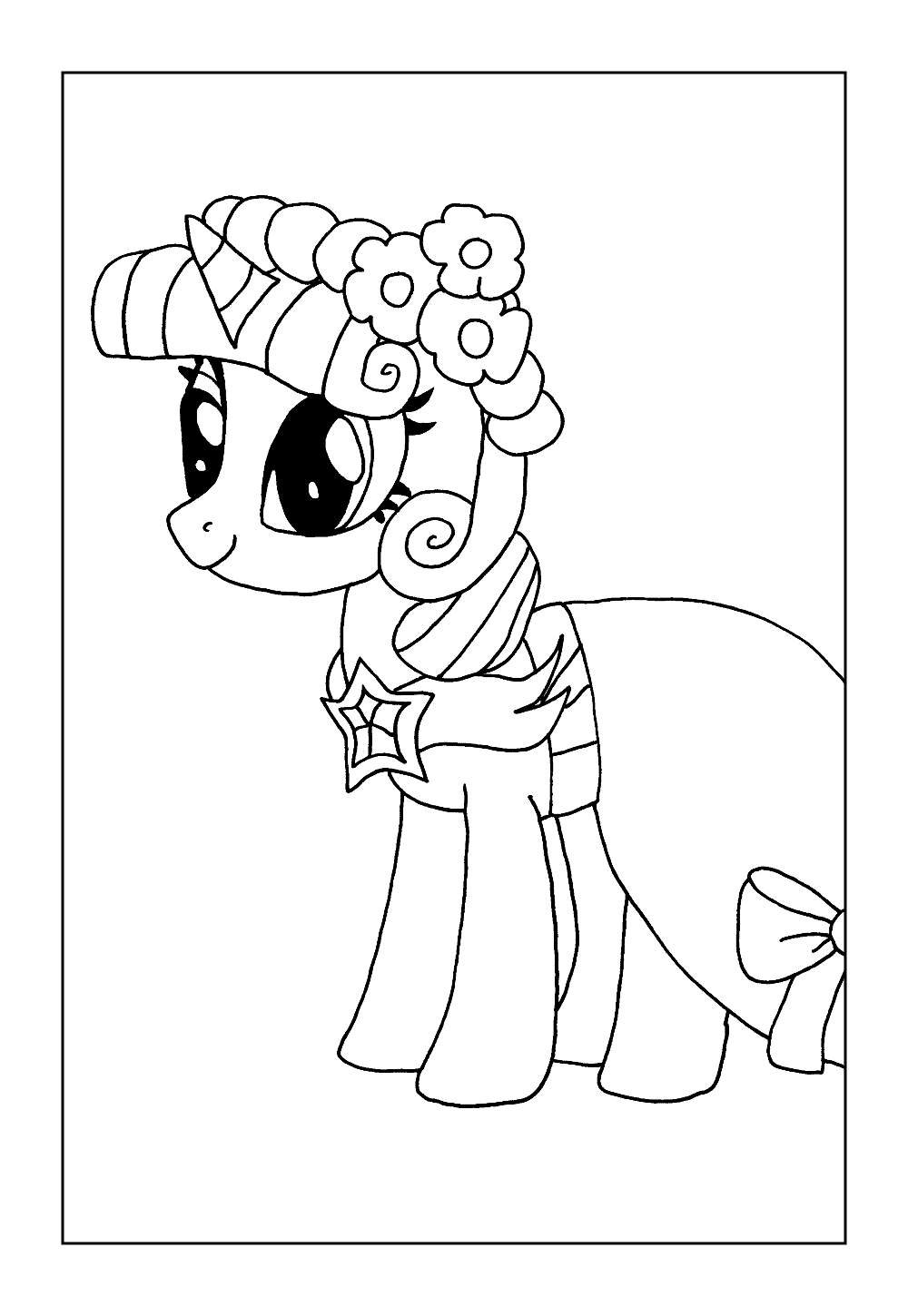 Desenho da Twilight Sparkle para pintar e colorir