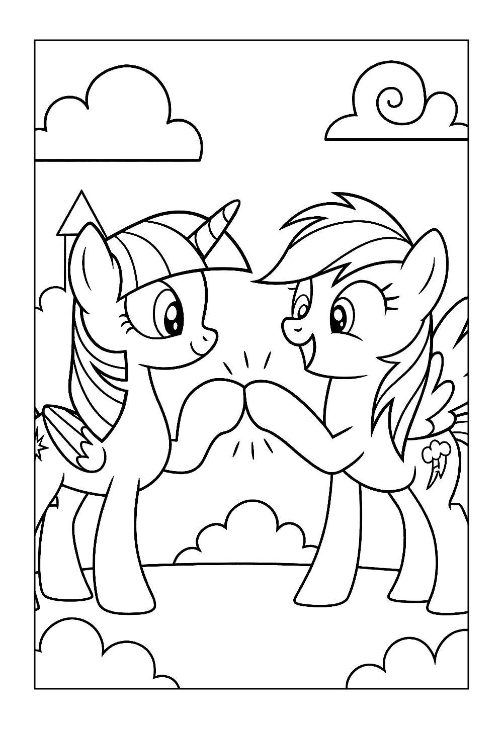 Desenhos da Twilight Sparkle de My Little Pony para imprimir