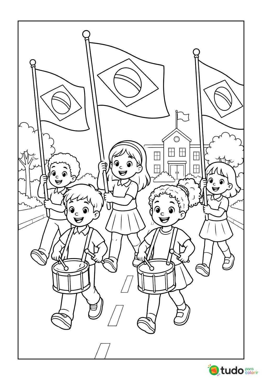 Desenhos de 7 de Setembro para colorir
