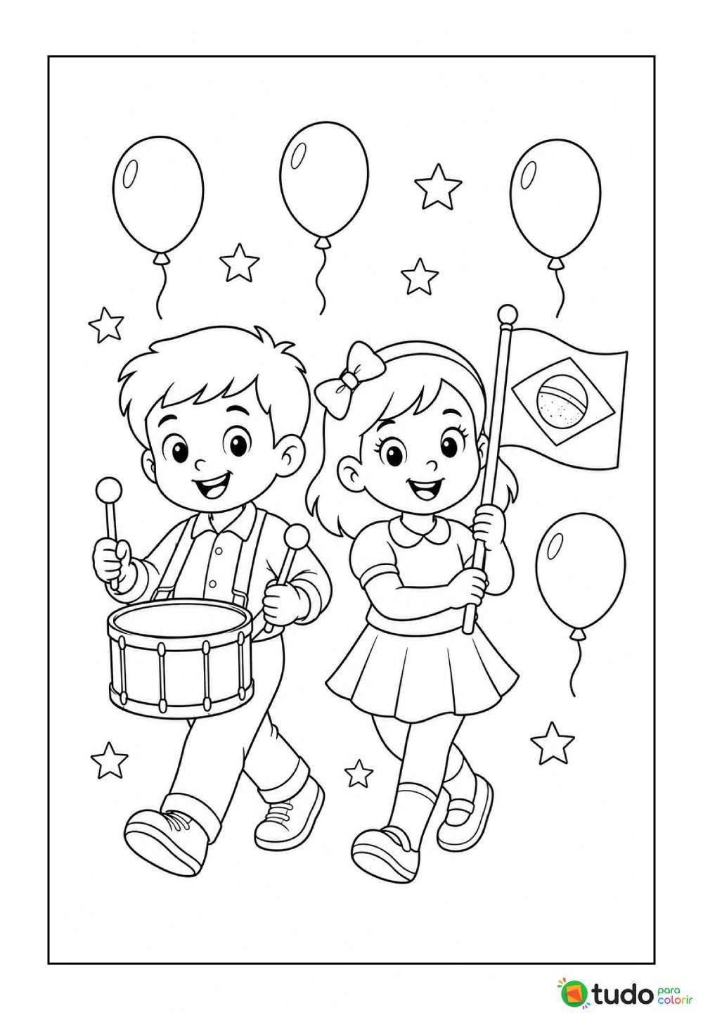 Desenhos de 7 de Setembro para pintar