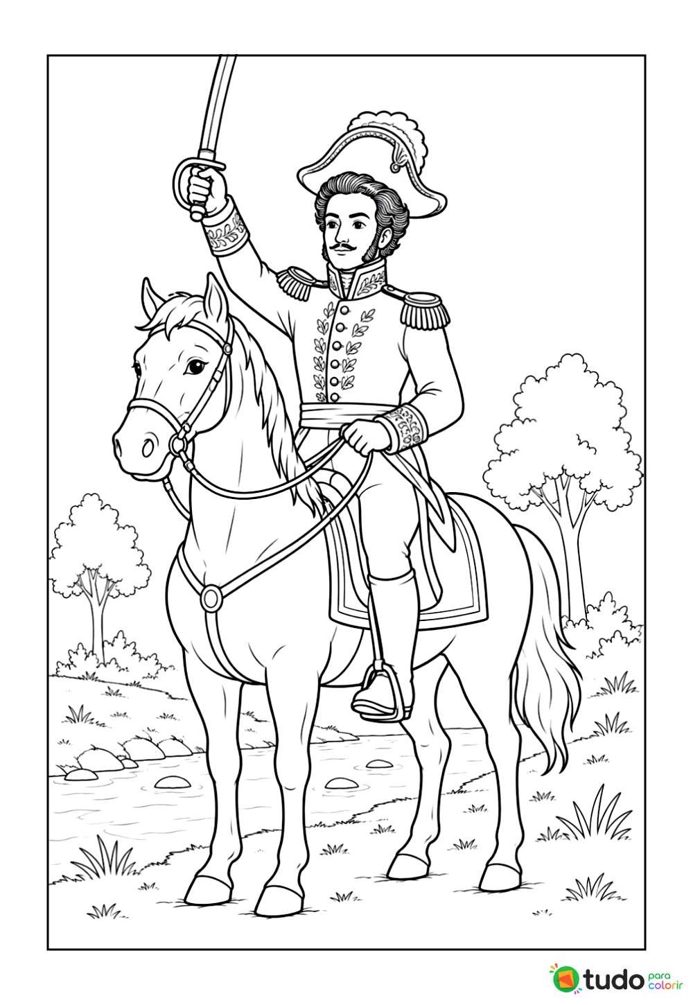 Desenhos de 7 de Setembro para imprimir e colorir