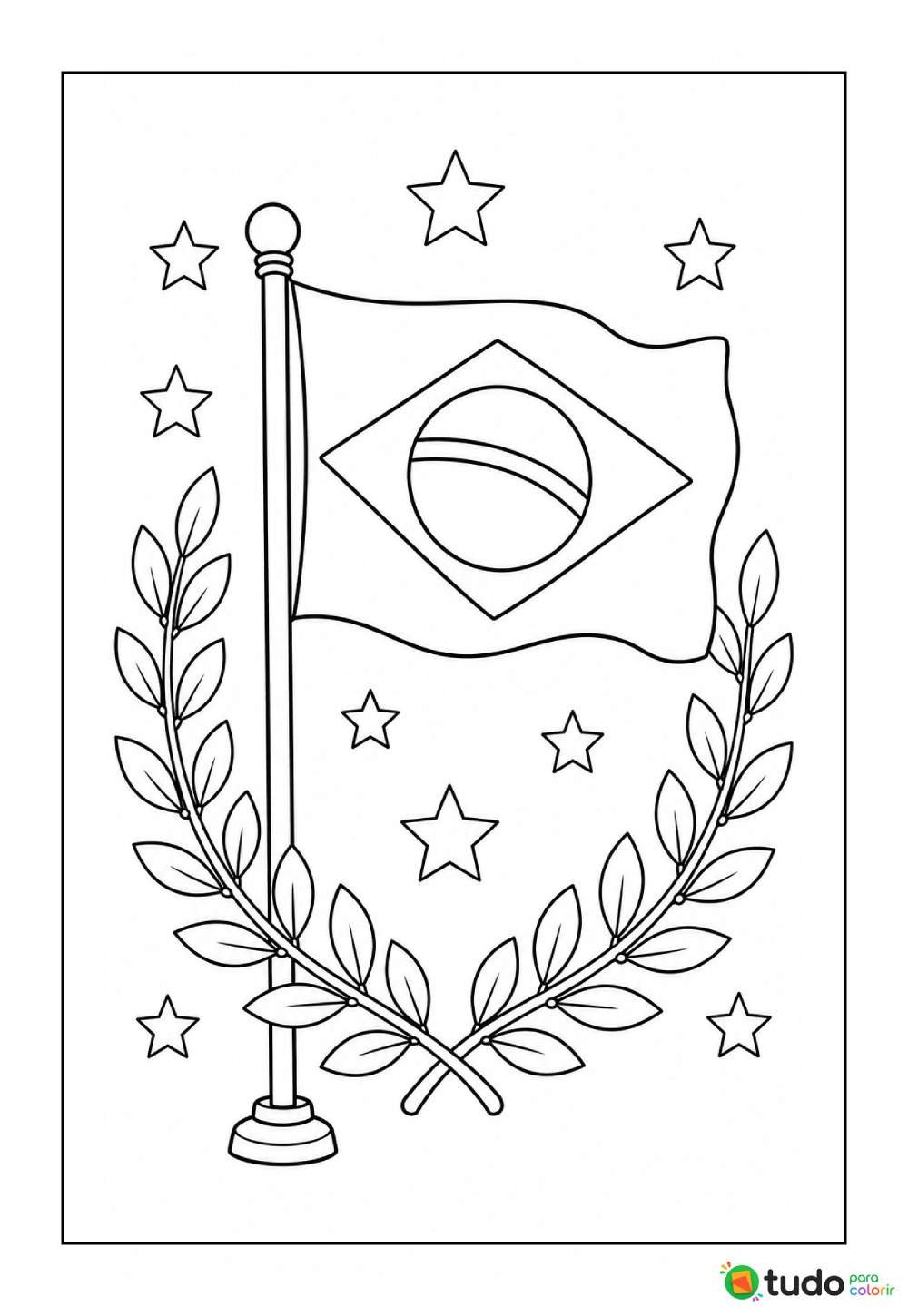 Colorir Desenho do 7 de Setembro
