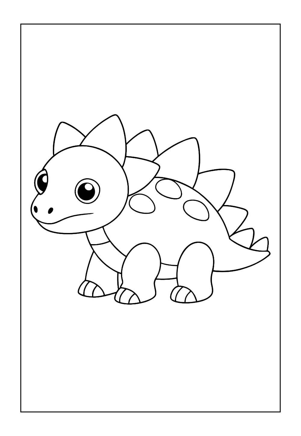 Desenho do Anquilossauro para pintar