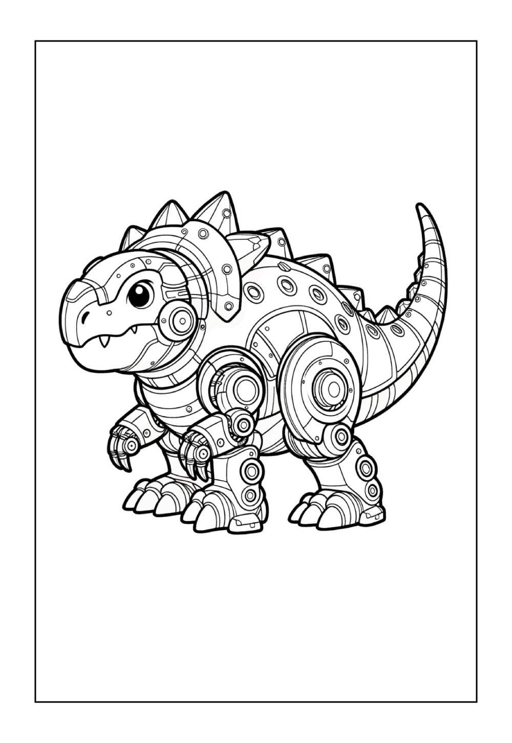 Desenho do Dinossauro Robô Anquilossauro para colorir