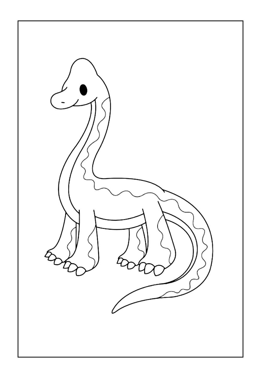 Desenho do Dinossauro Branquiossauro para imprimir e pintar