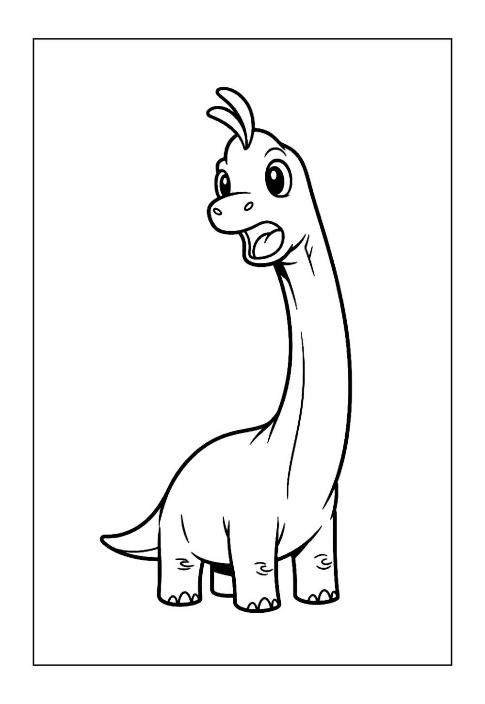 Dinossauro Branquiossauro para imprimir e colorir