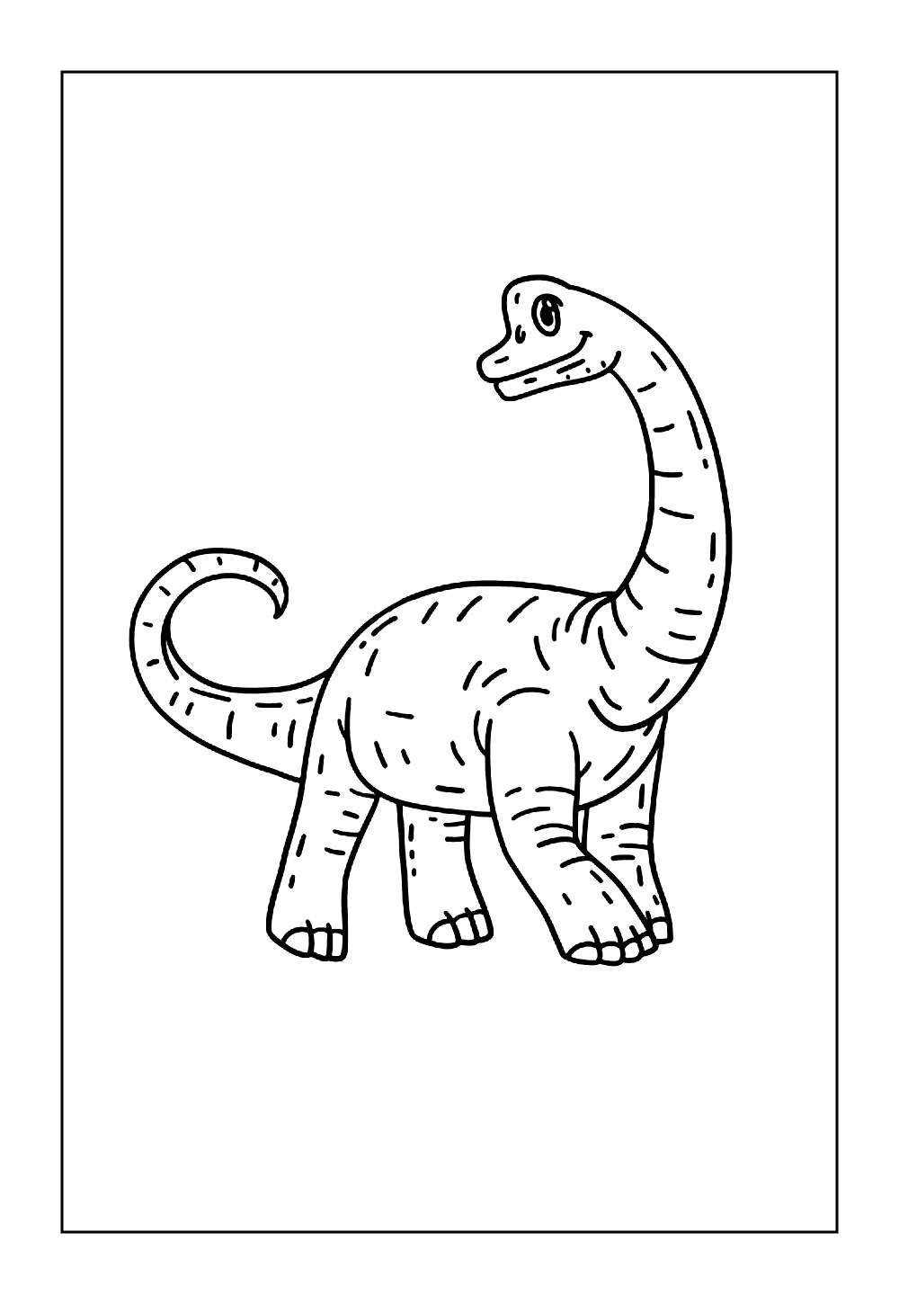 Dinossauro Branquiossauro para colorir