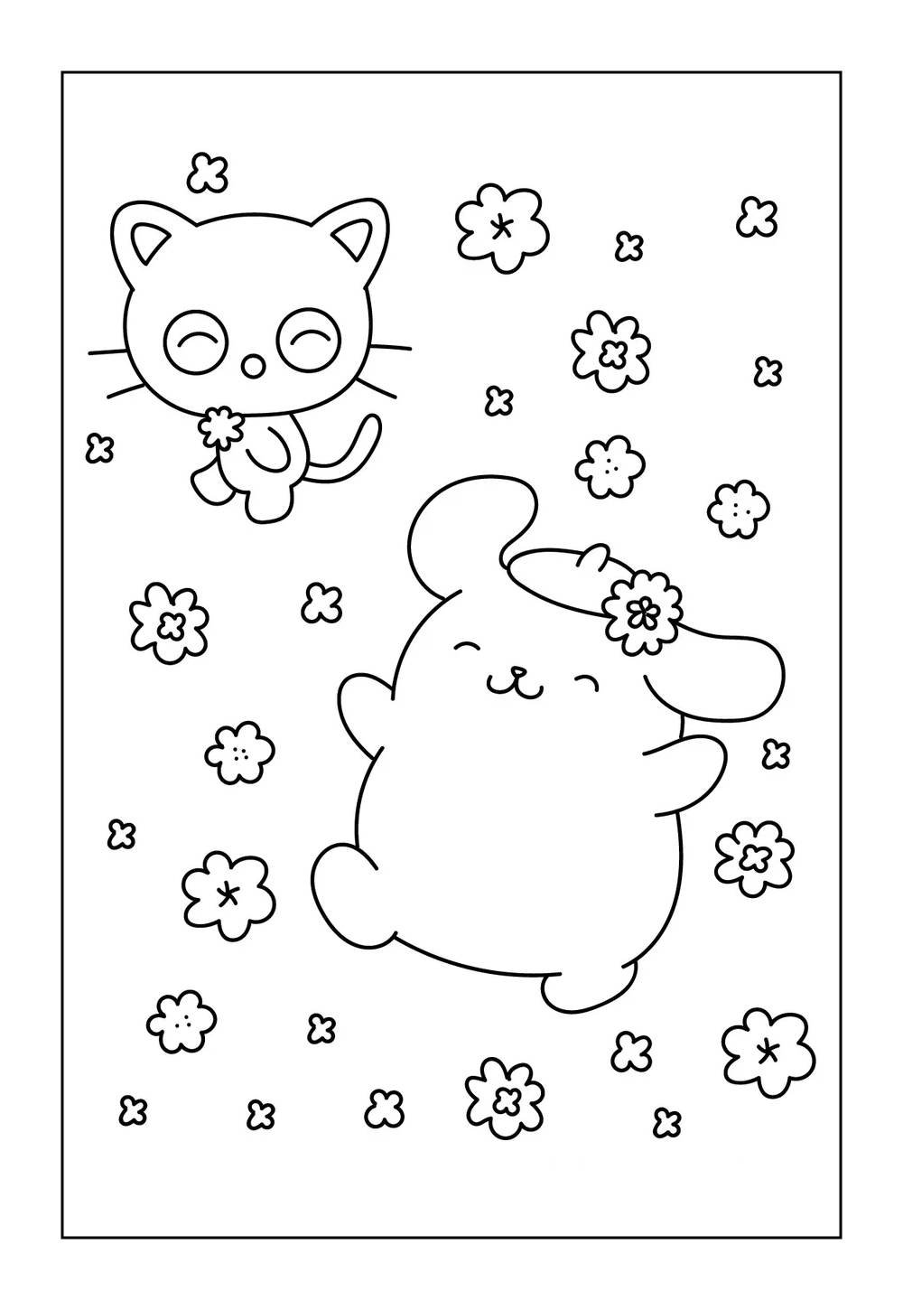 Desenho do Chococat para imprimir e pintar
