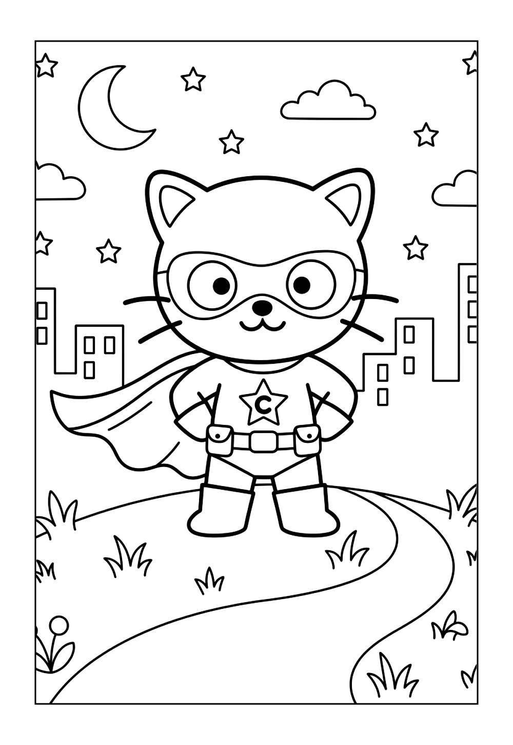 Chococat para imprimir e pintar