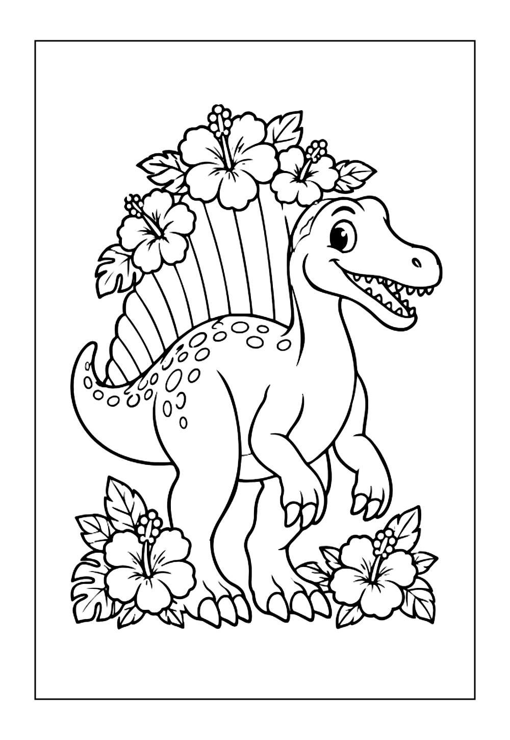 Desenhos de Dinossauro Espinossauro para pintar