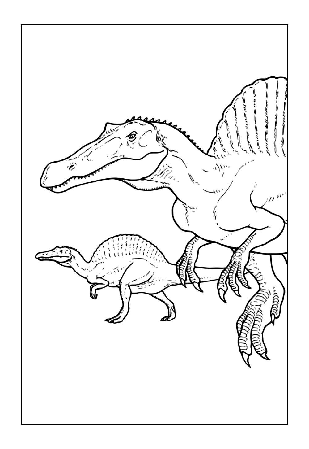 Desenhos de Espinossauro para pintar