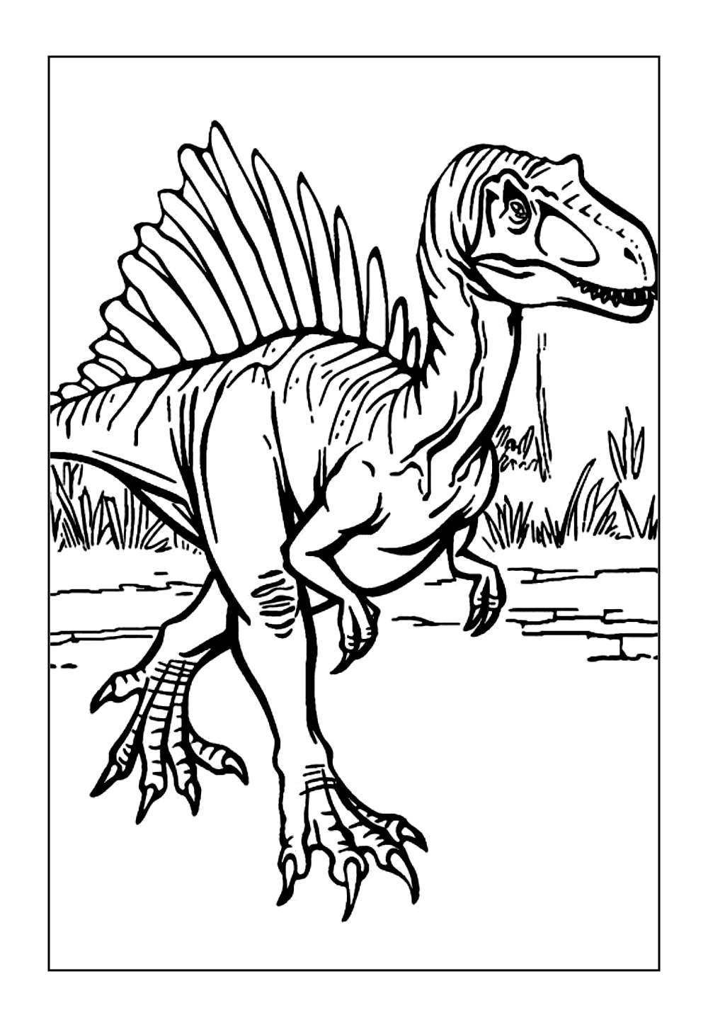 Desenhos de Espinossauro para colorir