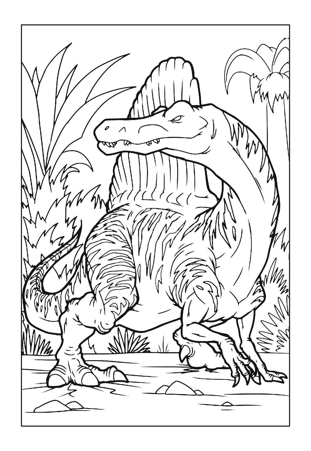 Dinossauro Espinossauro para pintar
