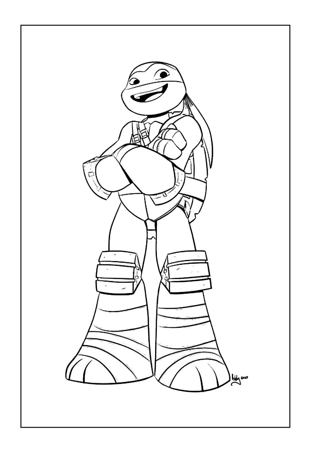 Desenhos do Leonardo das Tartarugas Ninja para pintar