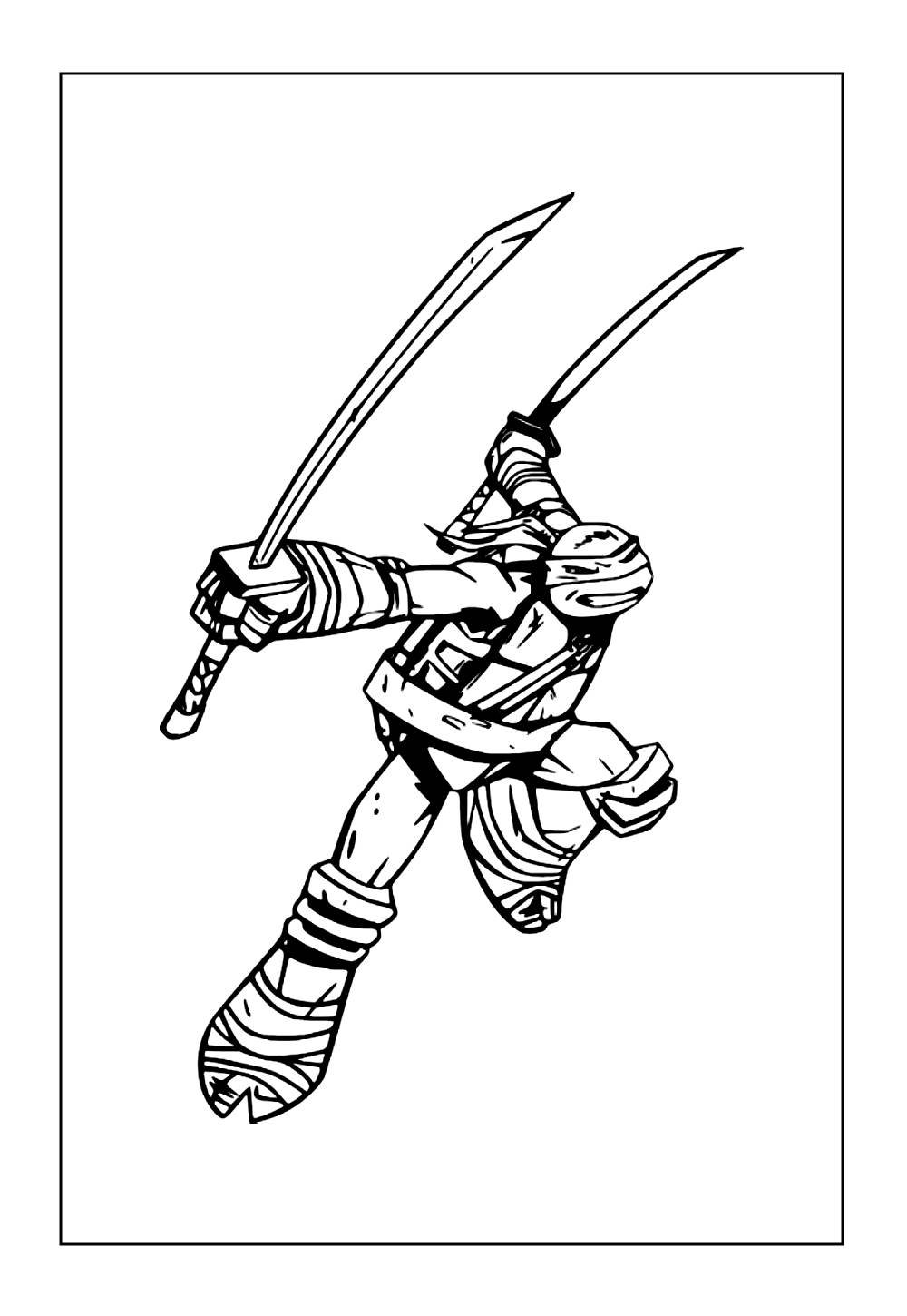 Leonardo das Tartarugas Ninja para colorir