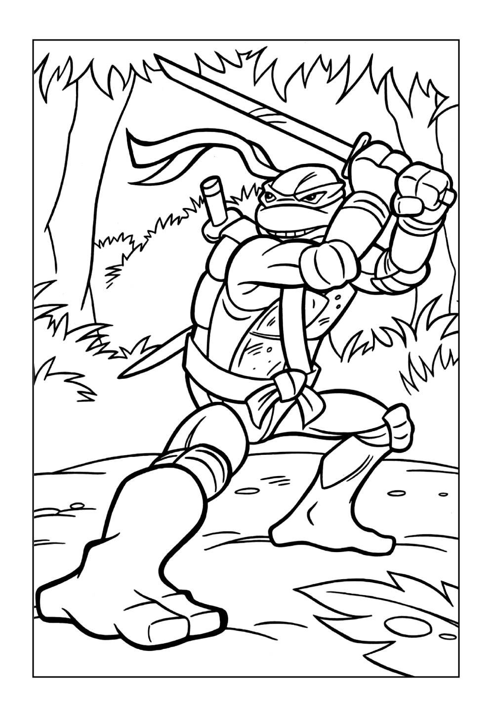 Desenhos do Leonardo das Tartarugas Ninja para colorir