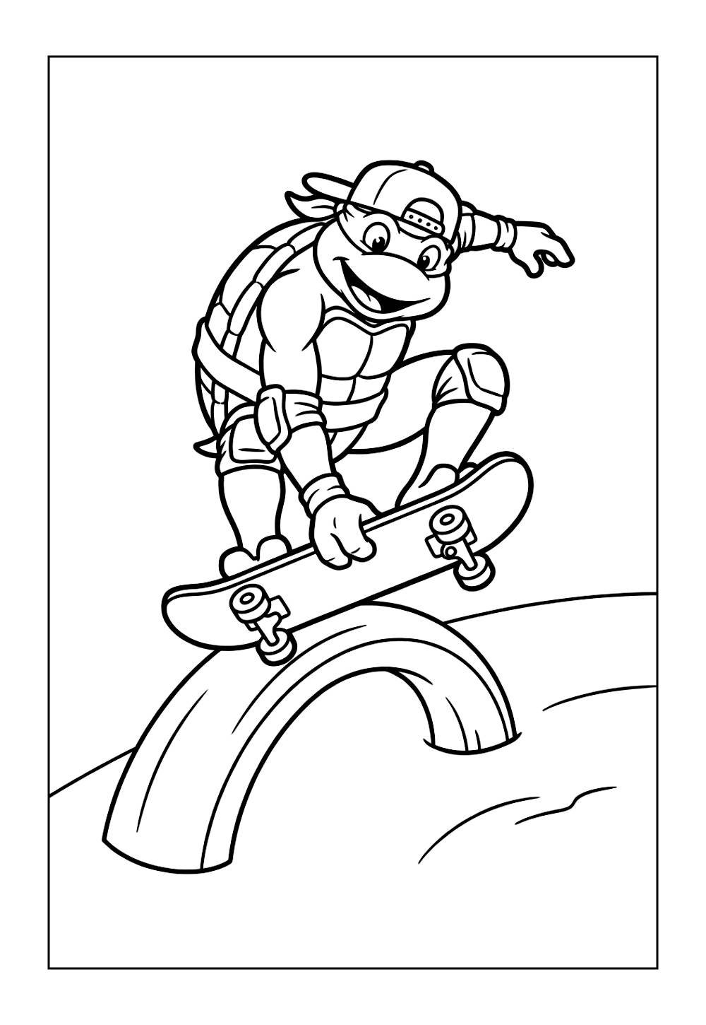 Desenho do Michelangelo para colorir