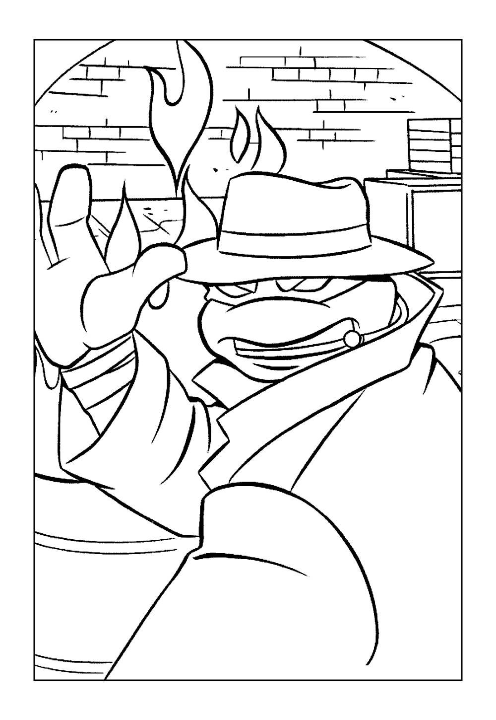 Desenho do Michelangelo para imprimir