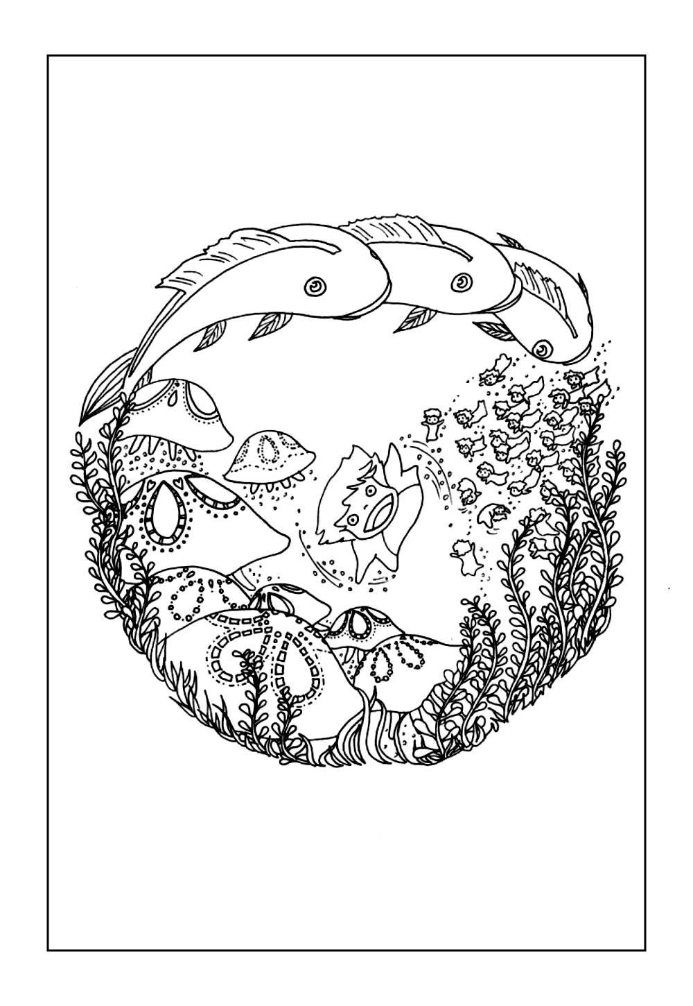 Desenhos de Ponyo para imprimir