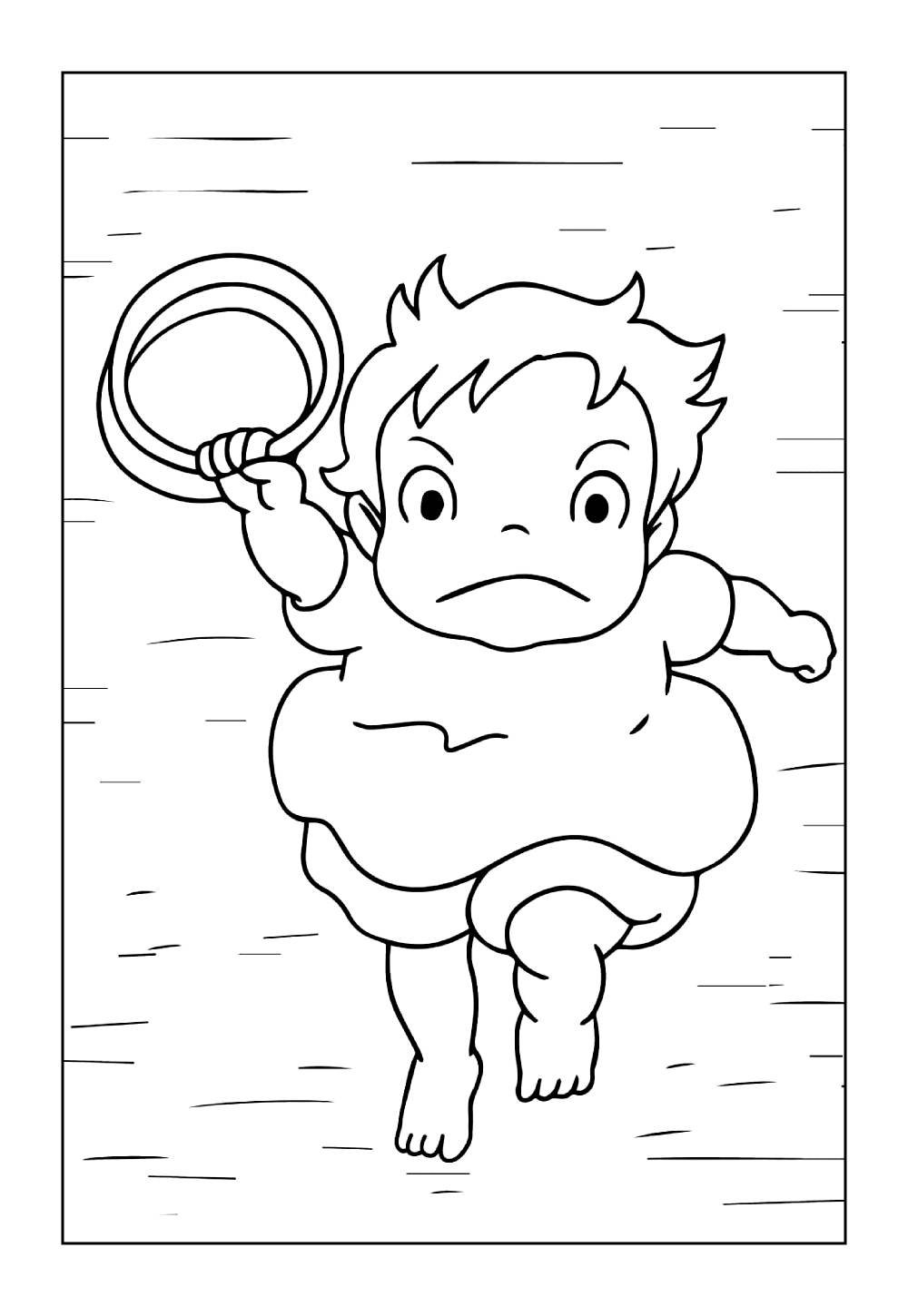 Desenhos de Ponyo para imprimir e colorir