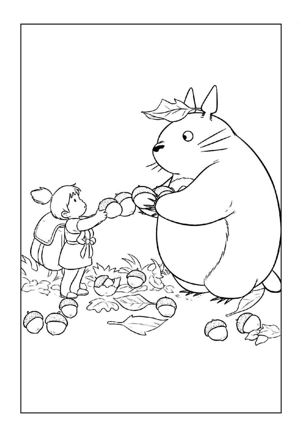 Desenho do Totoro para imprimir