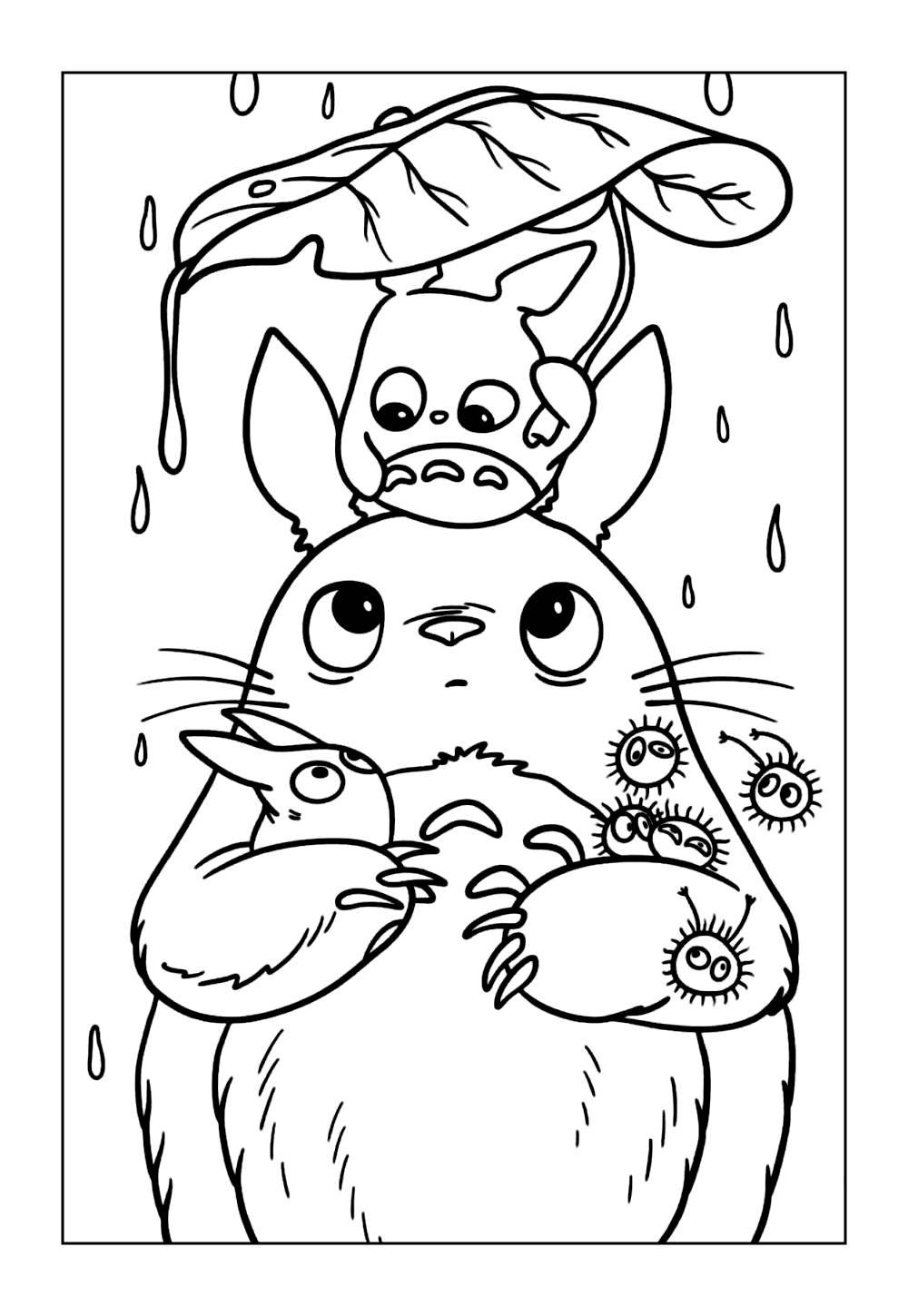 Desenho do Totoro para pintar