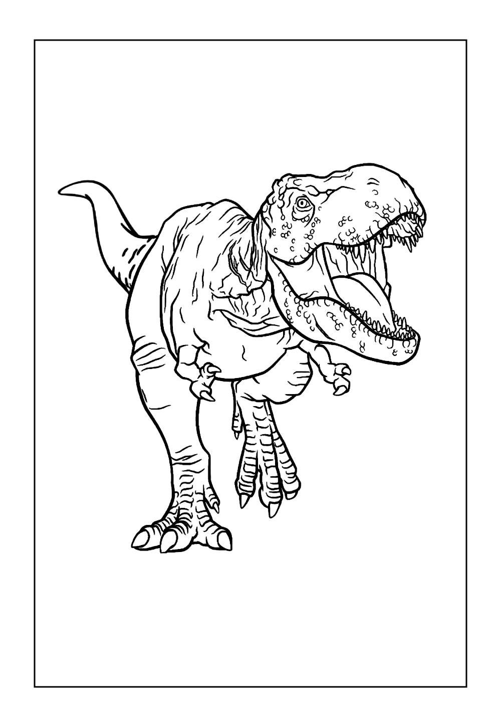 Desenho de Alossauro para pintar e colorir