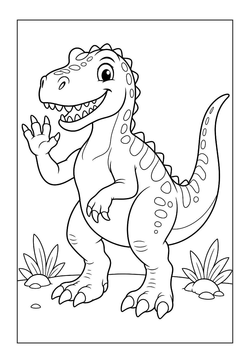Desenho do Dinossauro Alossauro