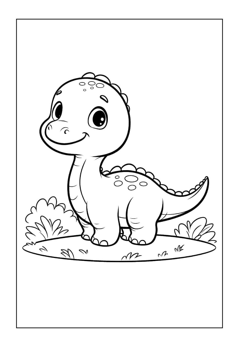 Desenho do Brontossauro para pintar