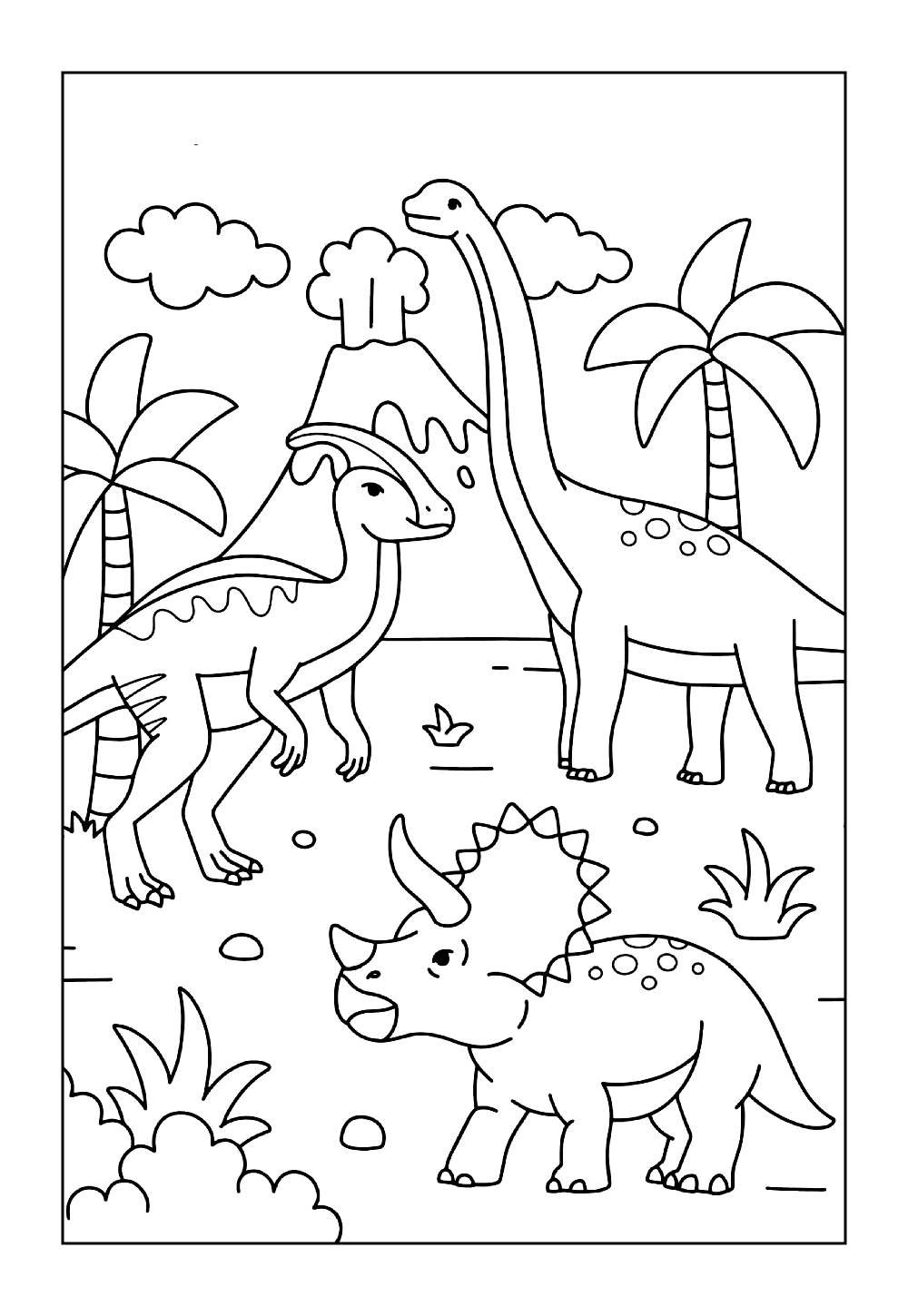 Desenho do Dinossauro para colorir
