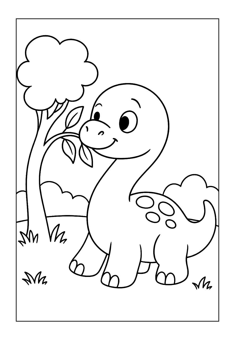 Dinossauro Brontossauro para pintar