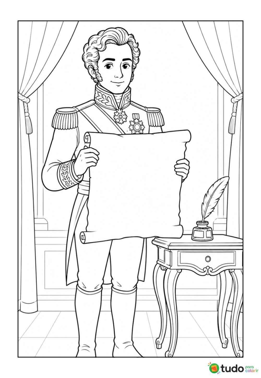 Desenhos do Dom Pedro I para imprimir