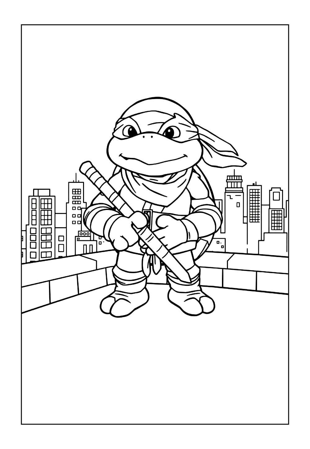 Desenho de Donatello para colorir