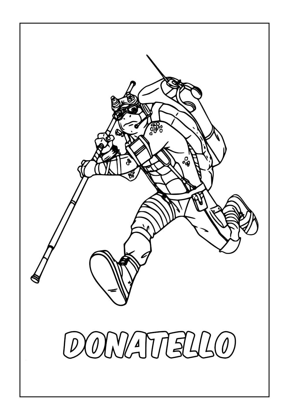 Donatello para colorir e pintar