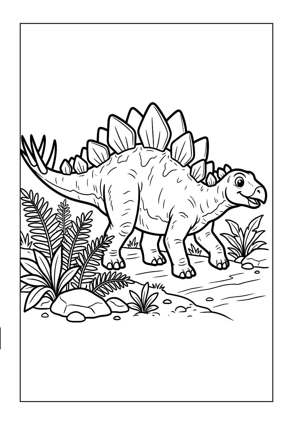 Desenho do Estegossauro para colorir