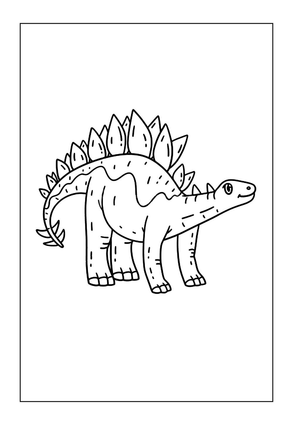 Desenho do Estegossauro para pintar