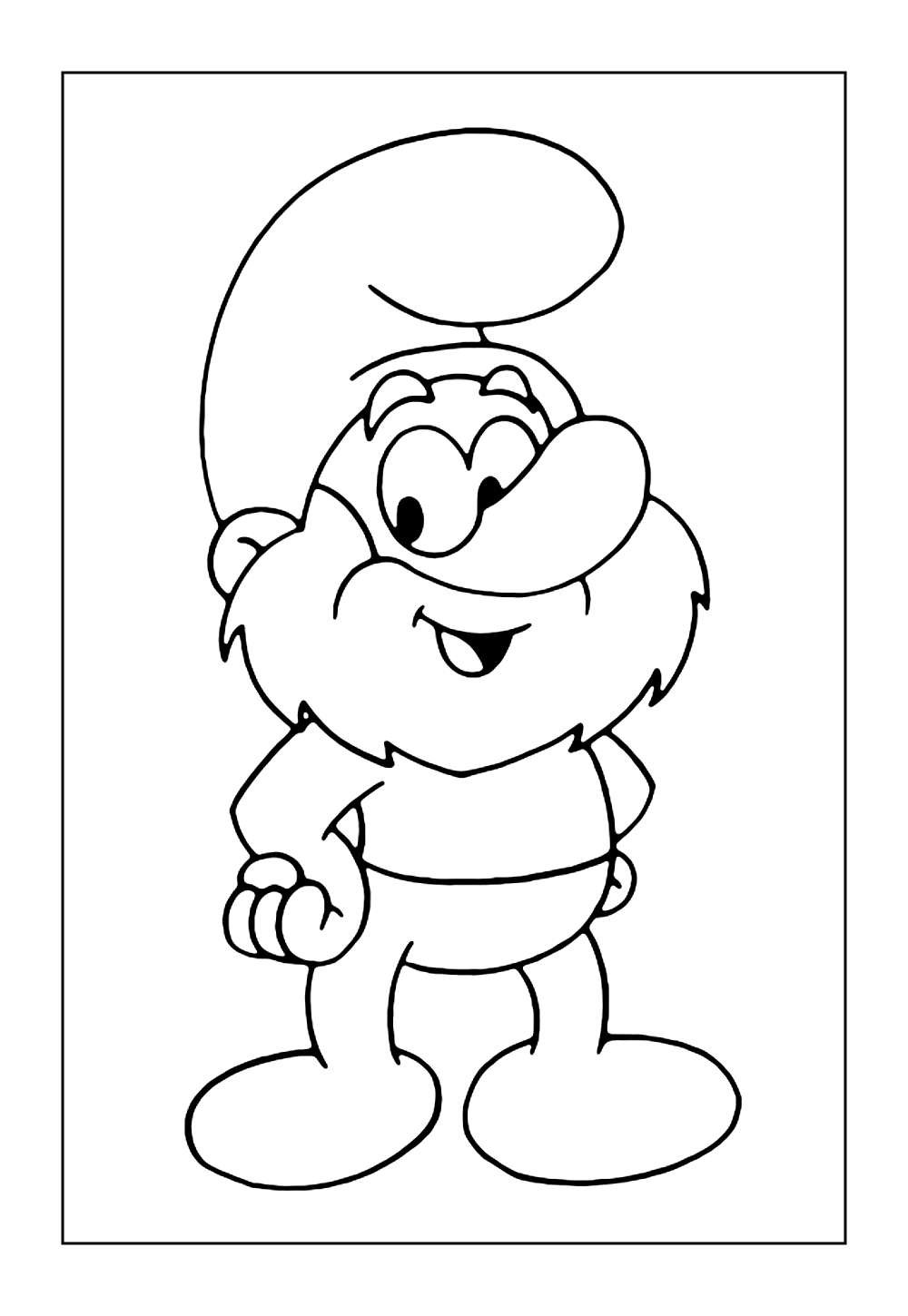 Papai Smurf para imprimir e colorir em casa