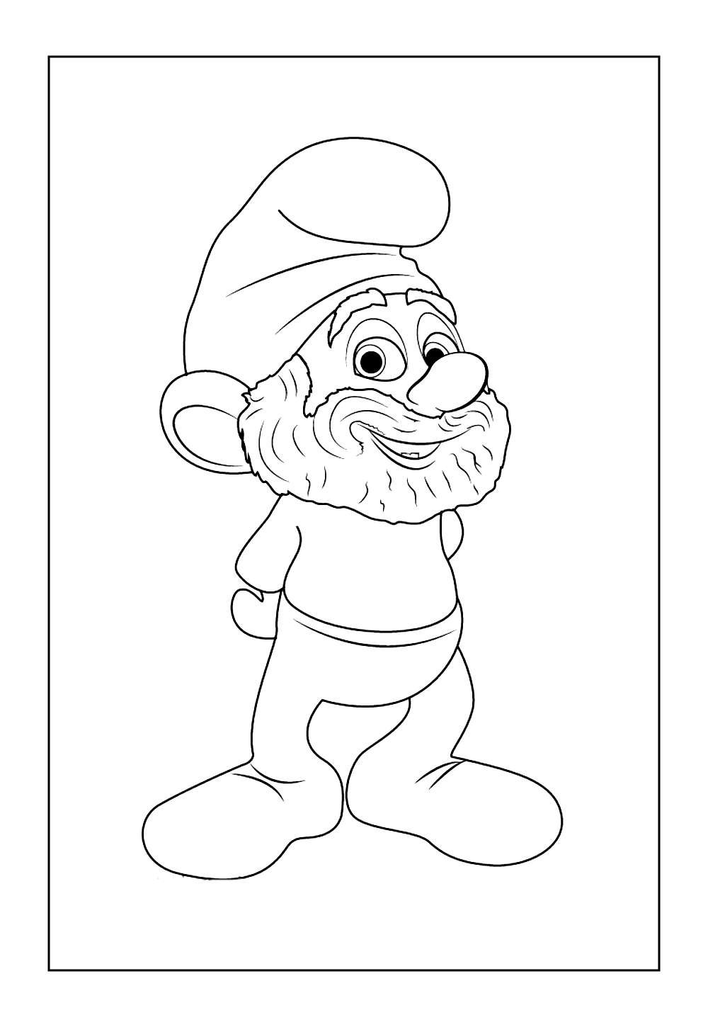 Papai Smurf para imprimir e colorir