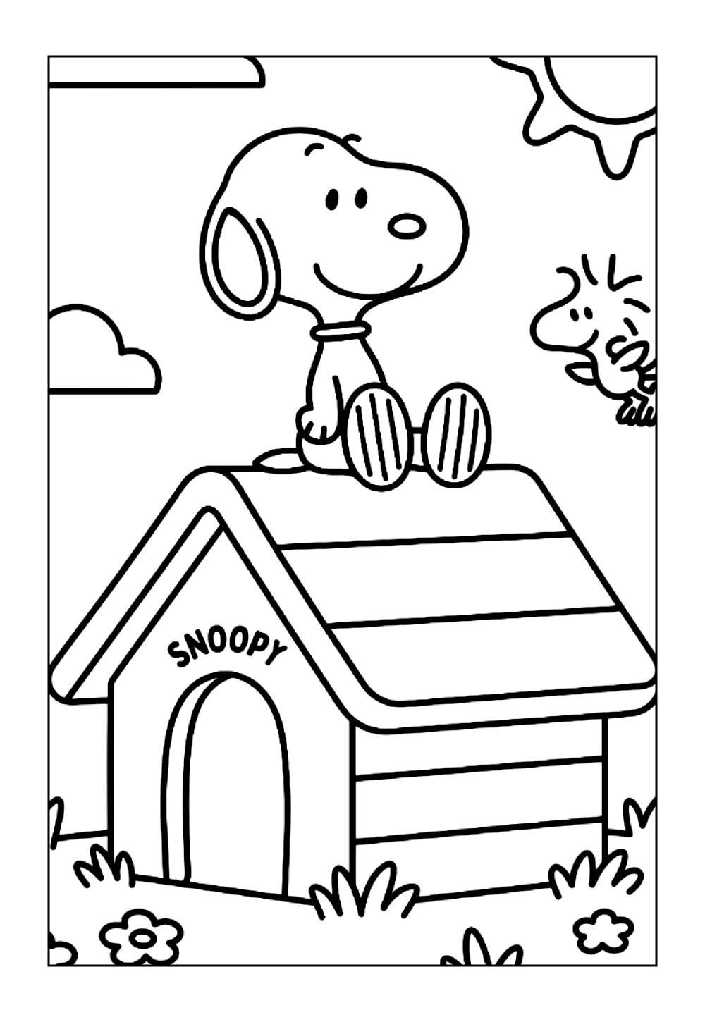 Desenhos para Colorir do Snoopy