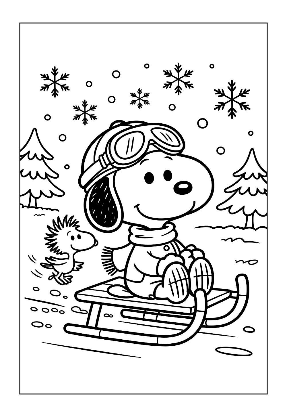 Desenho do Snoopy para colorir